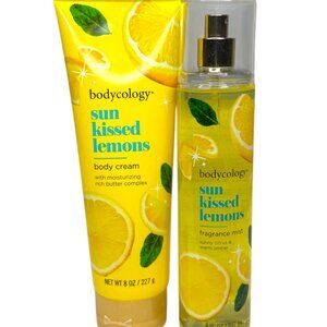 Bodycology Sun Kissed Lemons Fragrance Mist & Body Cream, 8 Oz Each Bottle